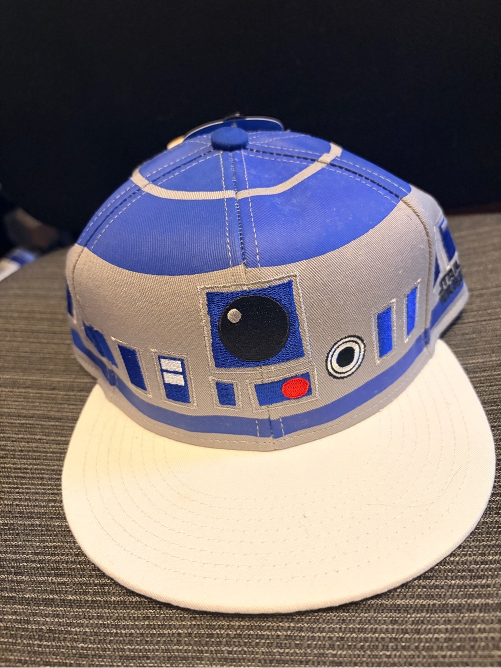 Star Wars R2-D2 Blue, Gray and White Flat Brim Hat